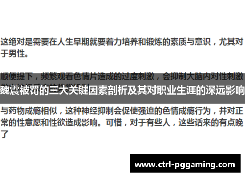 魏震被罚的三大关键因素剖析及其对职业生涯的深远影响